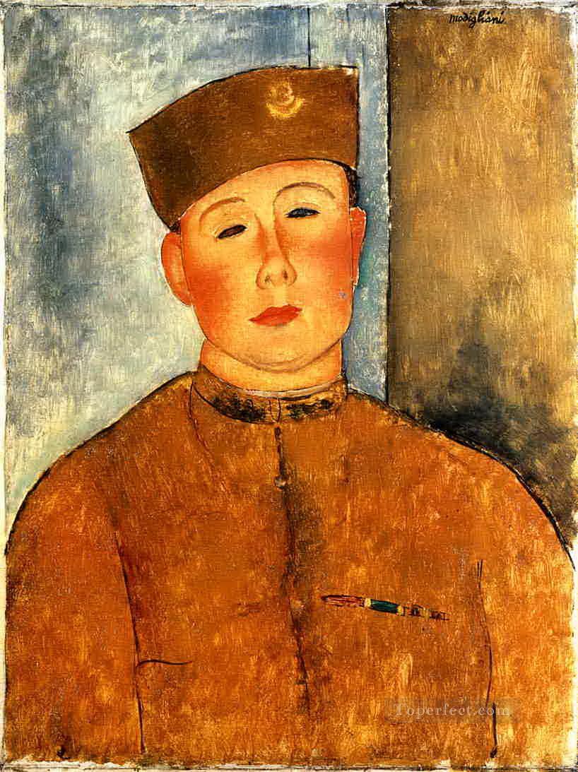 el zuavo 1918 Amedeo Modigliani Pintura al óleo